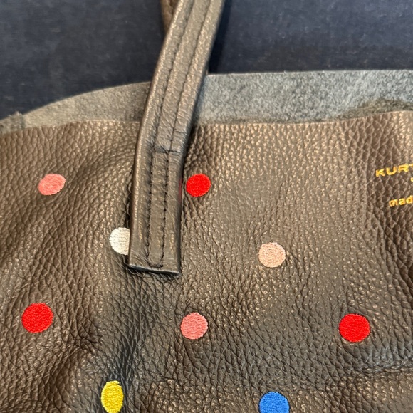Kurt Geiger Black Tote with Colorful Dots - Picture 6 of 13